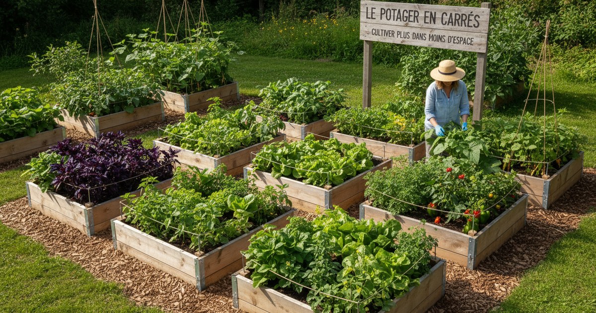 Le potager en carrés : cultiver plus dans moins d’espace